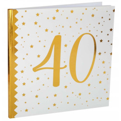 Livre d'or blanc et or 40 ans