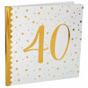 Livre d'or blanc et or 40 ans