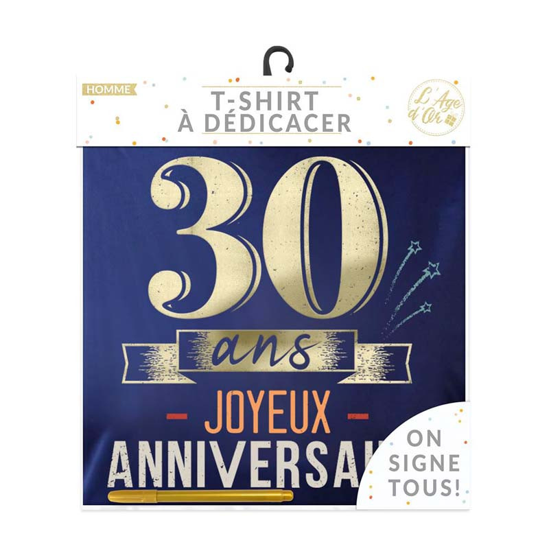 T-Shirt A Dedicacer Homme 30 Ans