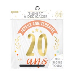 T-Shirt A Dedicacer Femme 20 Ans