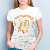 T-Shirt A Dedicacer Femme 20 Ans