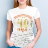 T-Shirt A Dedicacer Femme 40 Ans