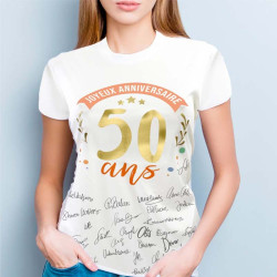 T-Shirt A Dedicacer Femme 50 Ans