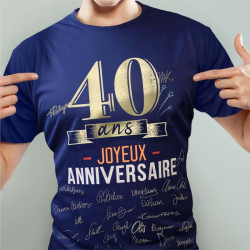 T-Shirt A Dedicacer Homme 40 Ans