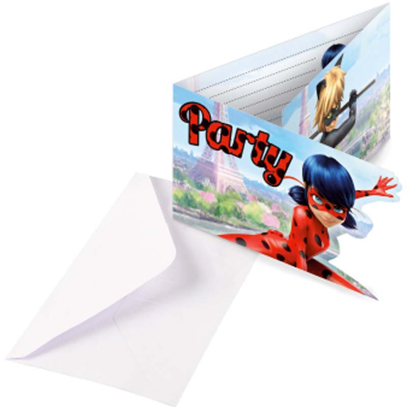 Cartes d'invitation Miraculous