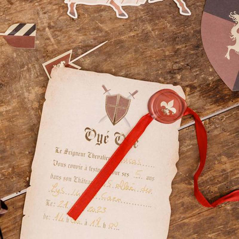 8 Cartes D'Invitation Princesse & Chevalier - Avec Enveloppes - Pour Anniversaire Enfant