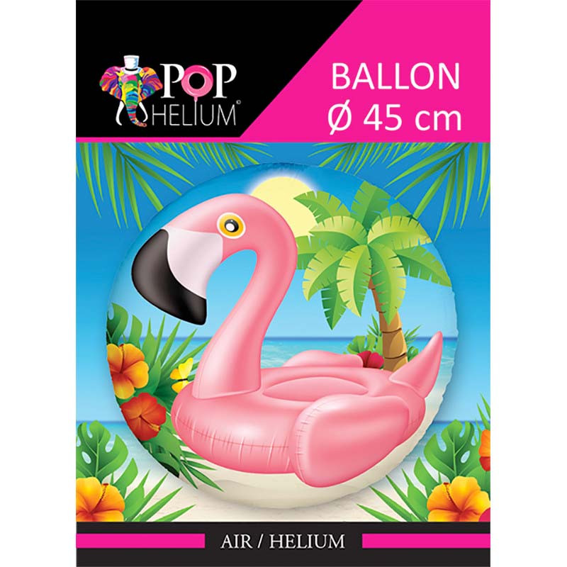 Ballon alu Flamant Rose