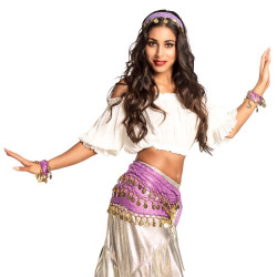 Set belly dance pourpre