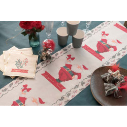 Chemin de table Houx de Noël
