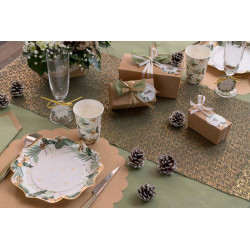 Assiettes Noël tradi or