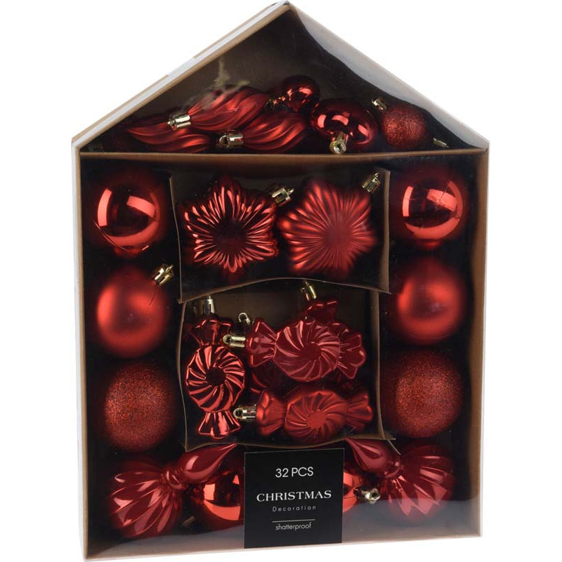 Boules de Noël rouge