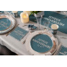 Sous assiette brillante argent