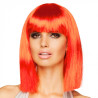 Perruque dance neon rouge