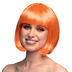 Perruque cabaret orange