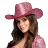 Chapeau rodéo rose vif
