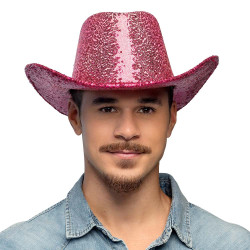 Chapeau rodéo rose vif