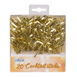 20 Bâtonnets cocktail or