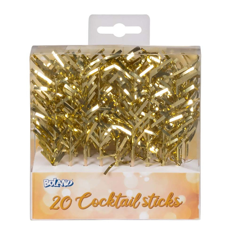 20 Bâtonnets cocktail or