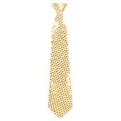 Cravate paillettes or