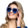Lunettes bling bling bleu