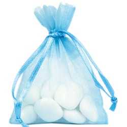 Sacs organza bleu ciel