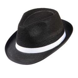 Chapeau gangster noir