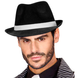 Chapeau gangster noir