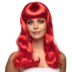Perruque chic rouge