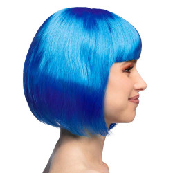 Perruque cabaret bleu