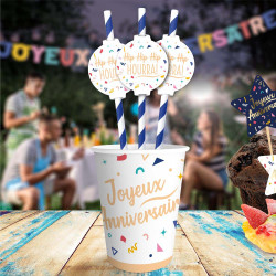 Pailles confettis party