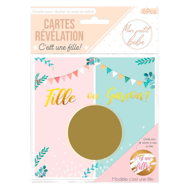 Cartes révélation fille
