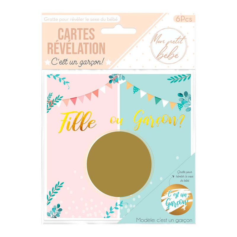 Cartes révélation garçon