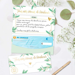 Carte porte-billets mariage