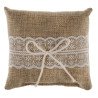 Coussin naturel dentelle