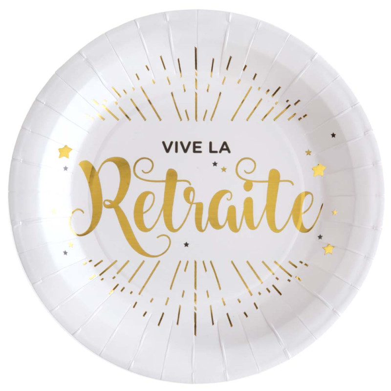 Assiettes vive la retraite