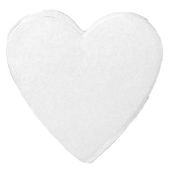 Canon confettis coeurs blancs