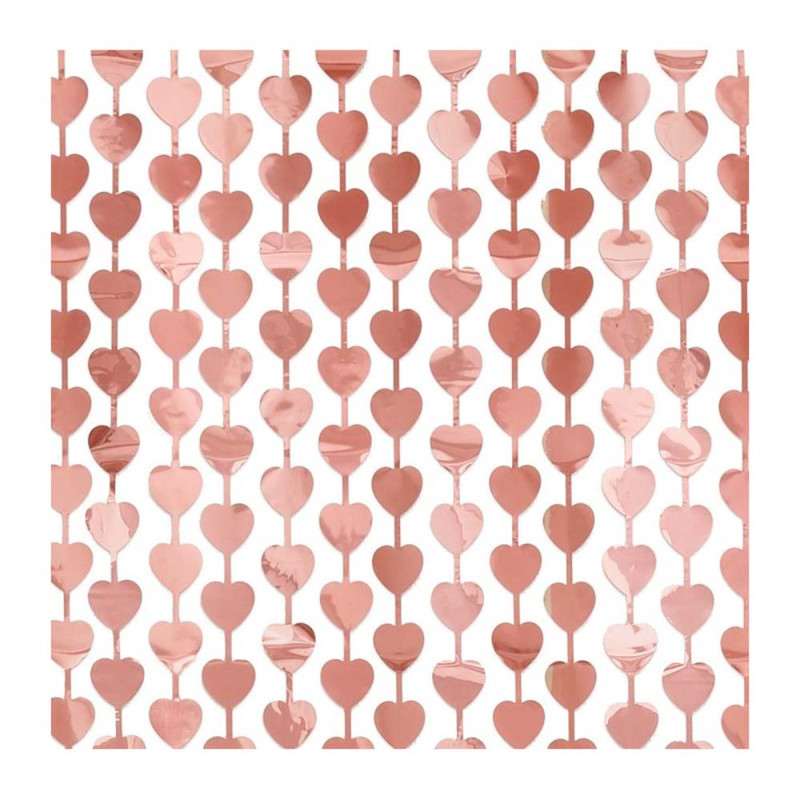 Rideau alu coeurs rosegold