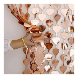 Rideau alu coeurs rosegold