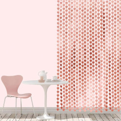 Rideau alu coeurs rosegold