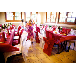 Housses de chaise rouges