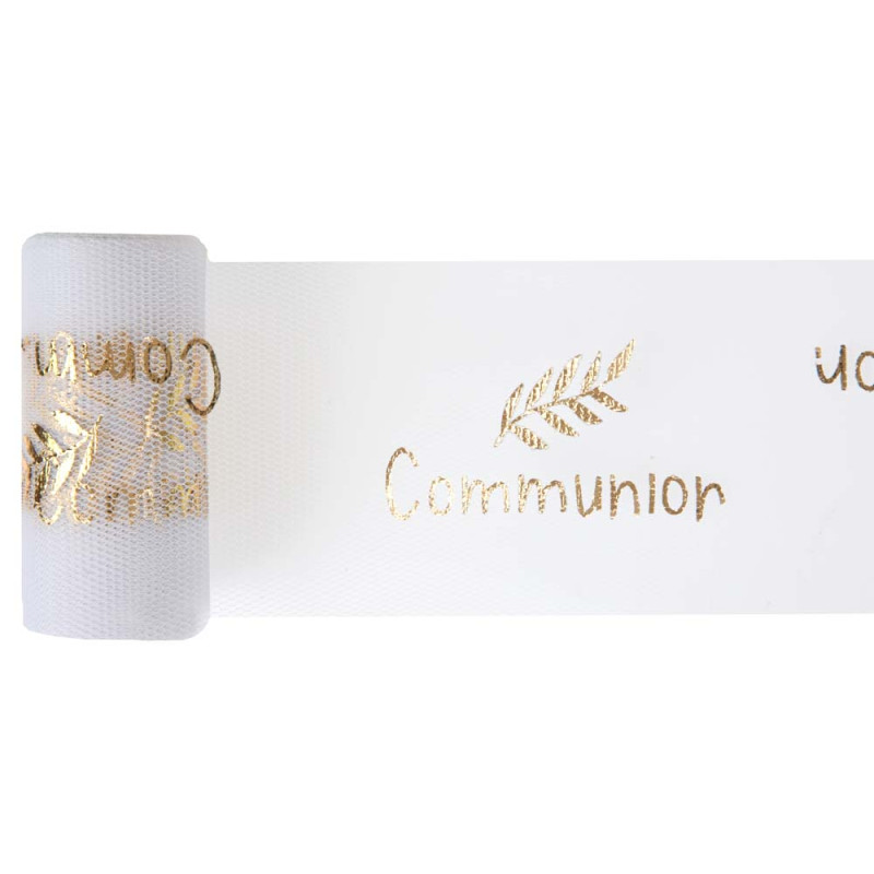 Ruban tulle communion or