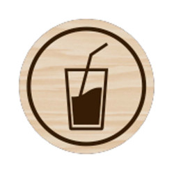 500 Jetons bois marqué