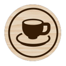 500 Jetons bois marqué