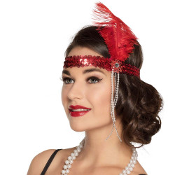 Bandeau flapper rouge