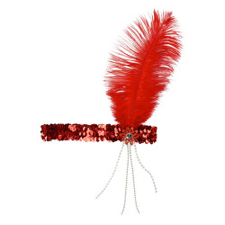Bandeau flapper rouge