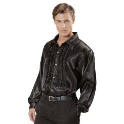 Chemise disco noire XL