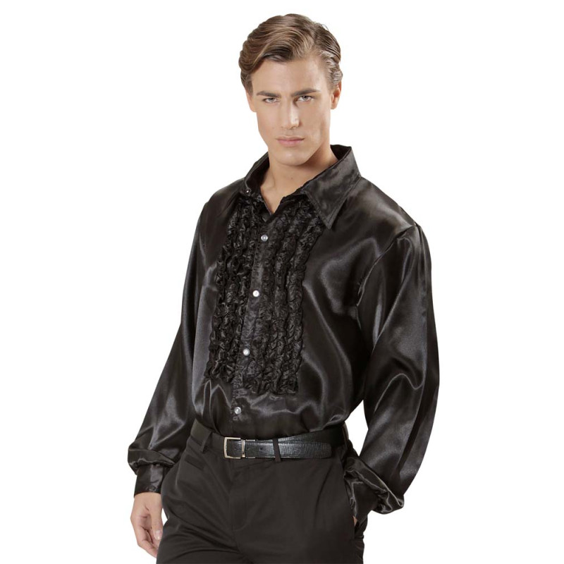 Chemise disco noire XL