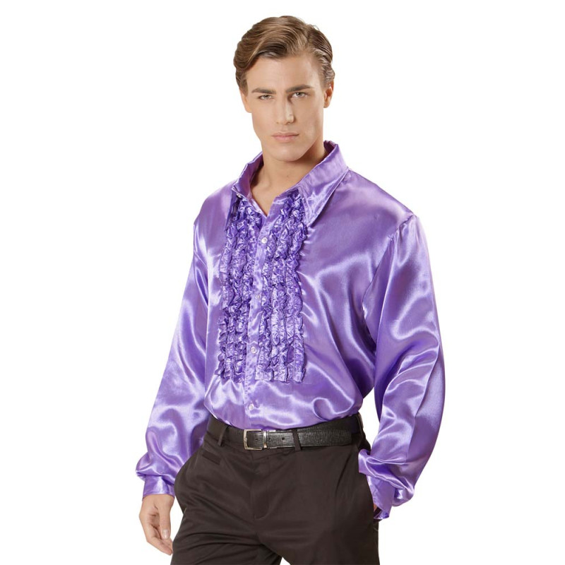 Chemise disco violet M/L