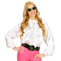 Chemise jabot blanc M
