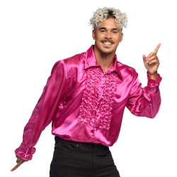 Chemise rose vif XL